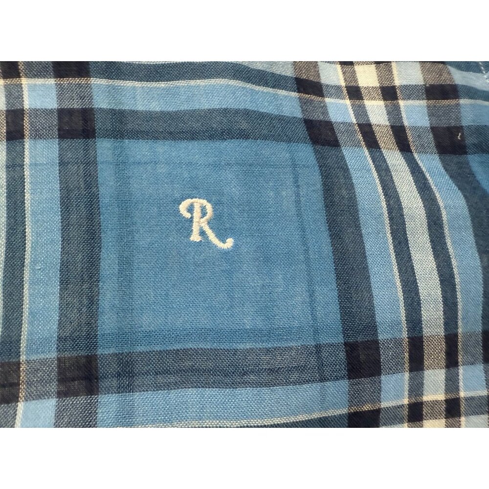 RAF SIMONS Short sleeve button down plaid shirt size 50 color blue multi - Picture 3 of 4